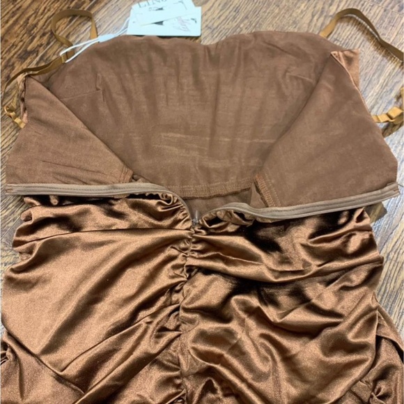 Mini dark brown dress - Picture 3 of 8